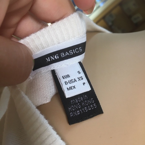 MNG Basic Short Sleeve Knitted Midi Off White Dress - Picture 3 of 10